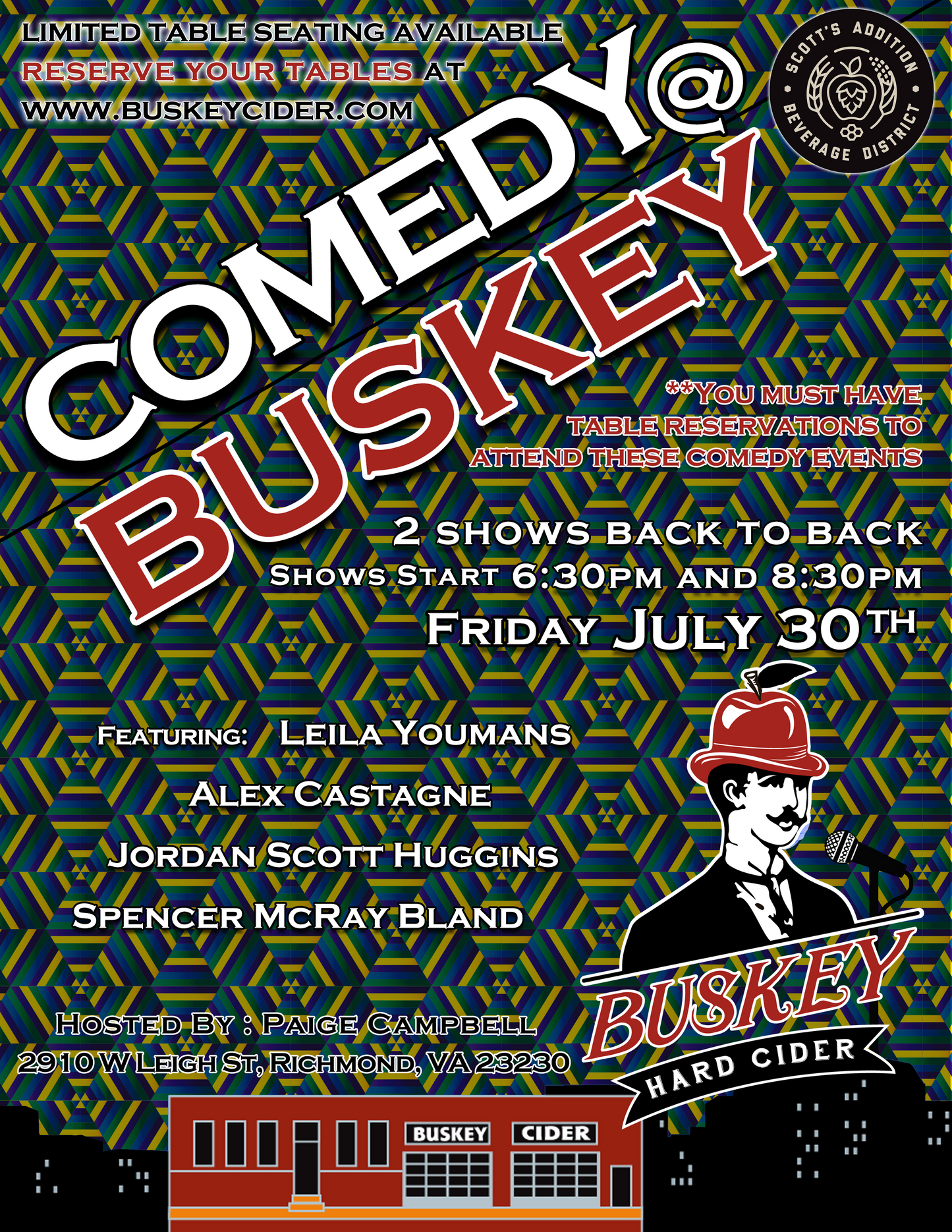 Comedy Walk Up Table