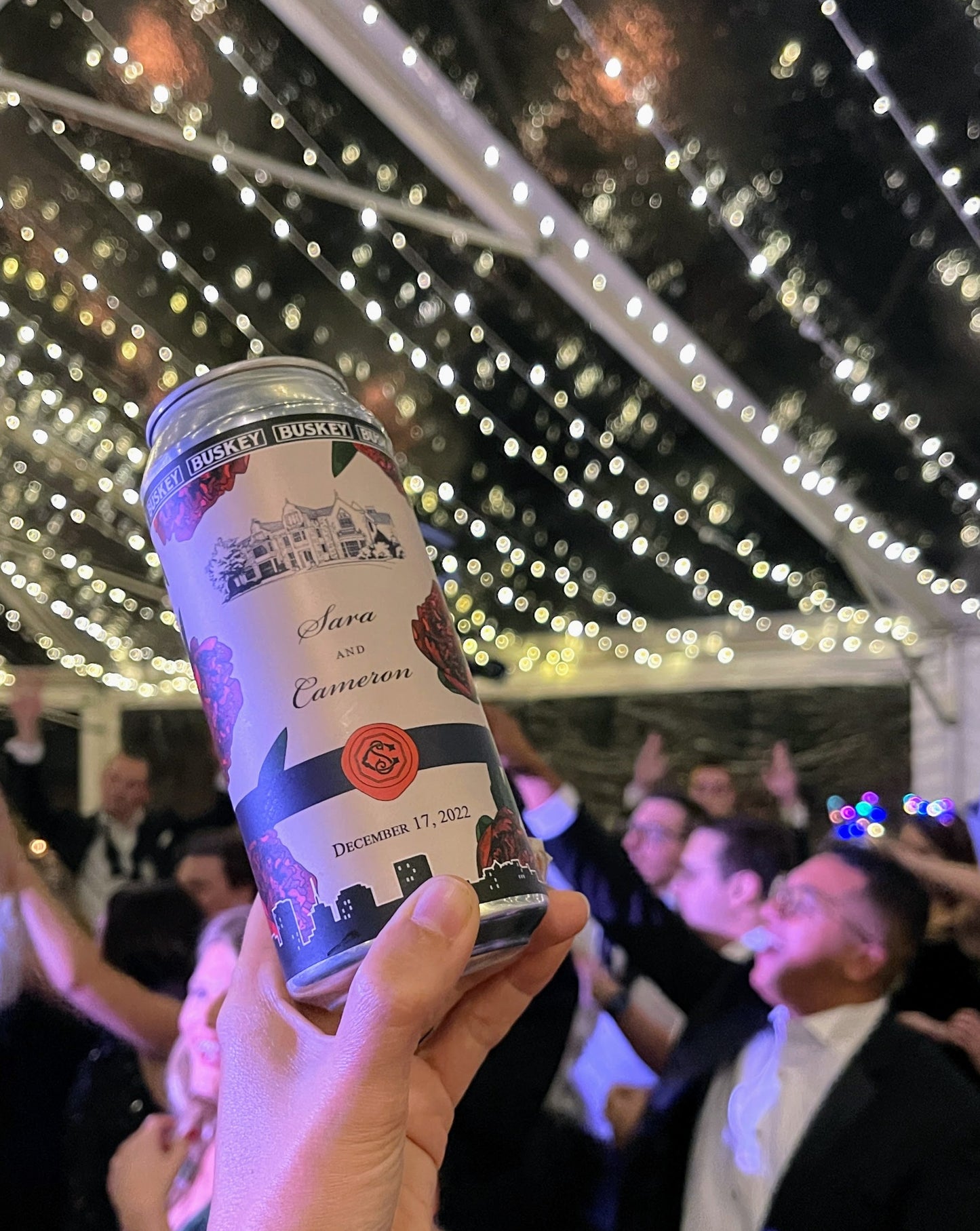 Personalized Wedding Cans by Buskey Cider