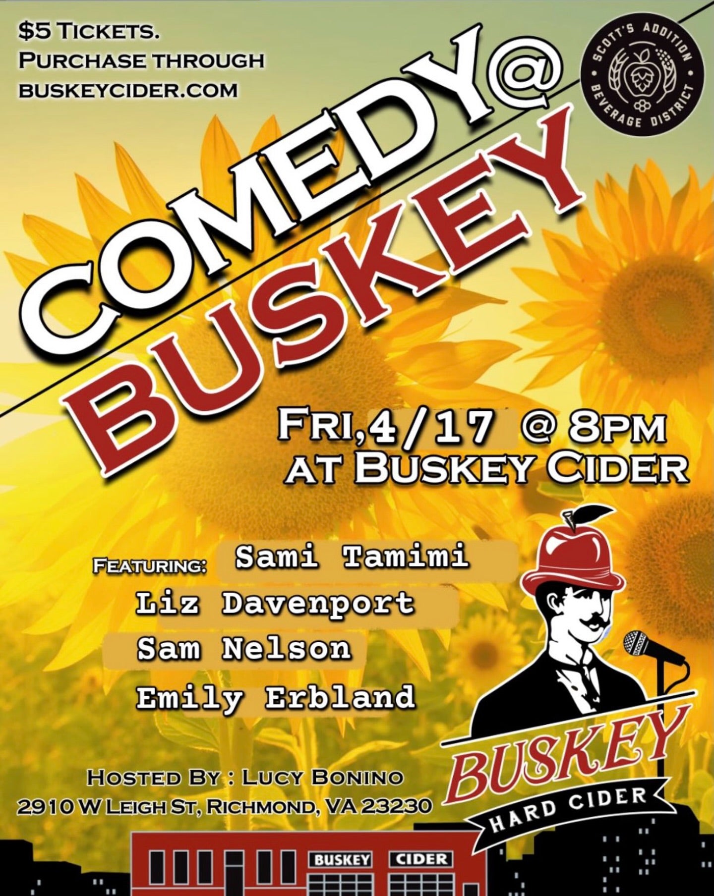 Comedy @ Buskey - Friday, 4/17
