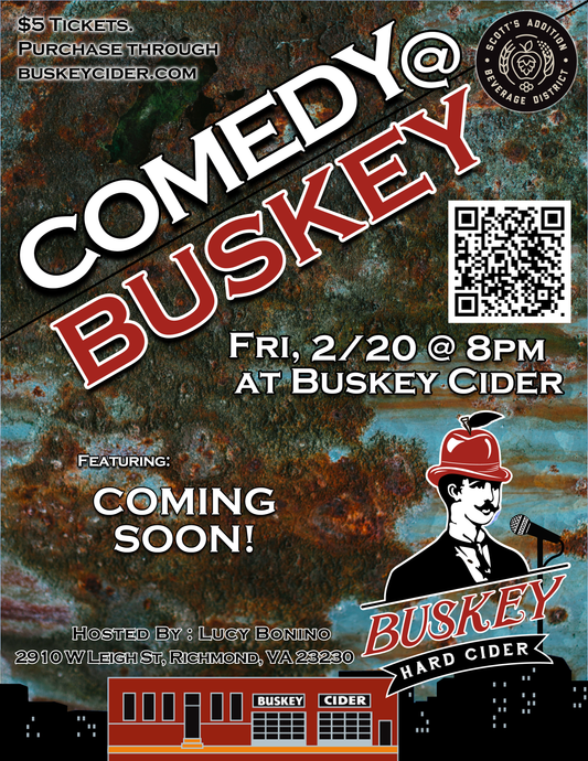 Comedy @ Buskey - Friday, 2/20 at 8pm