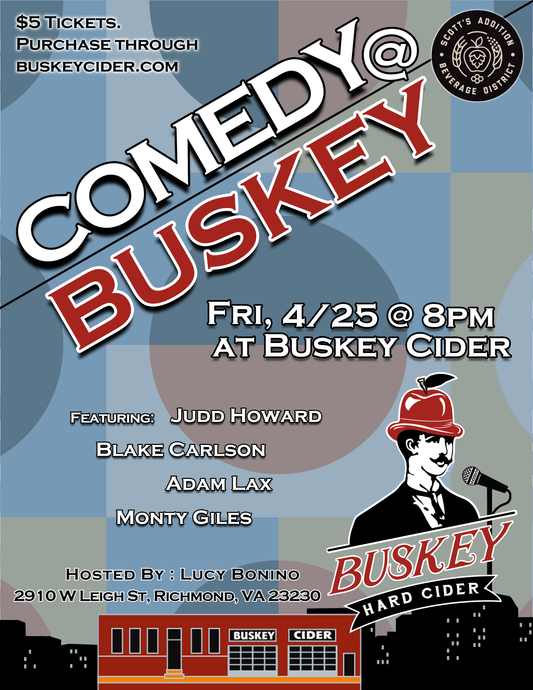 Comedy @ Buskey - Friday, 4/25 at 8pm