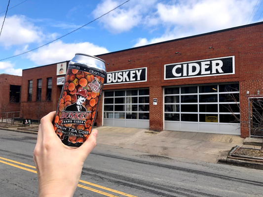 Buskey Peach Tea Cider (4-Pack or Case)
