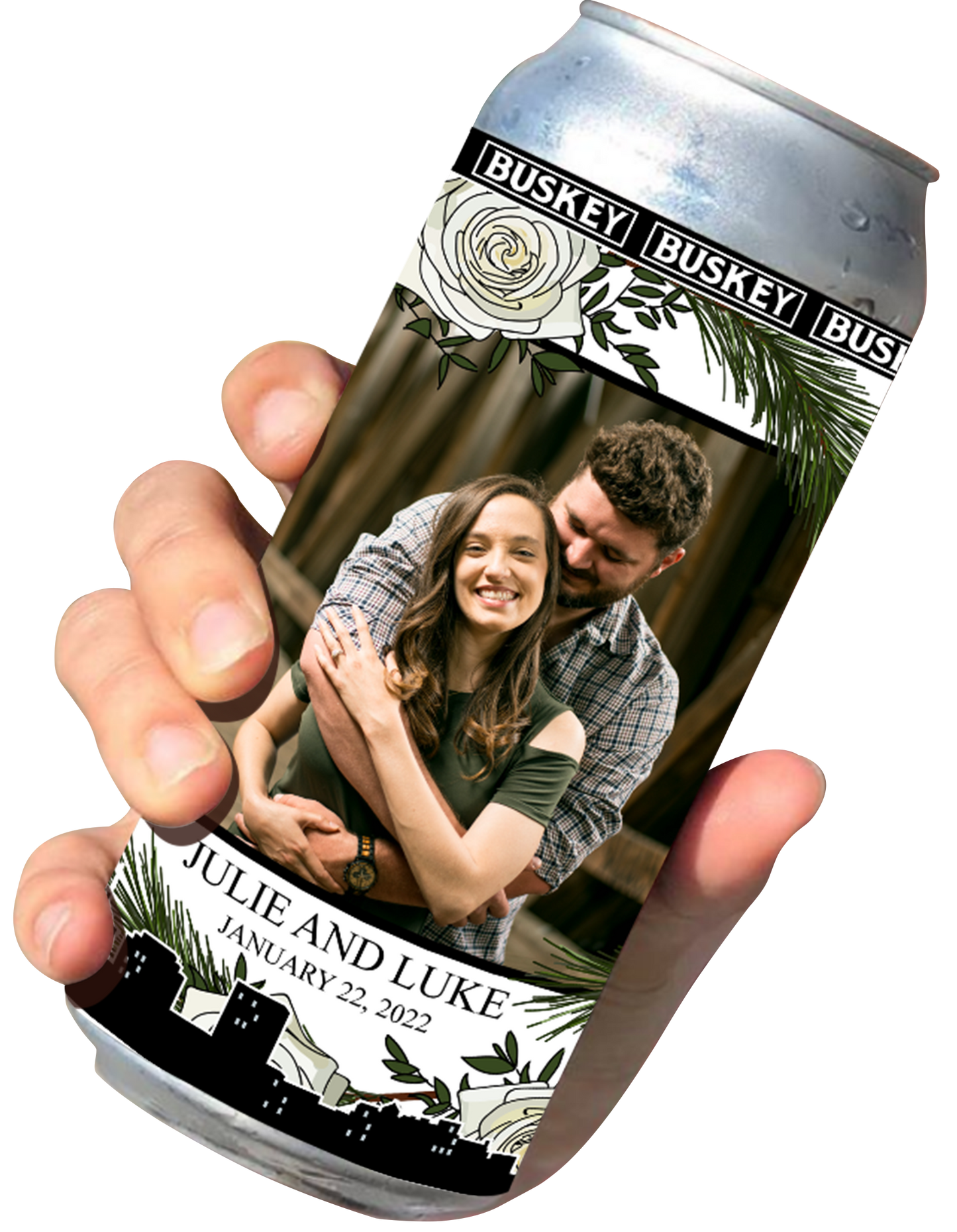 Personalized Wedding Cans by Buskey Cider