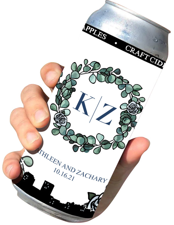 Personalized Wedding Cans by Buskey Cider
